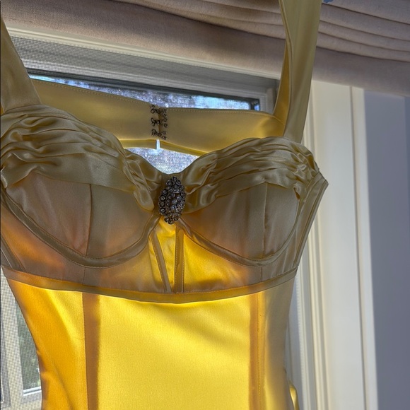 Yellow Spaghetti Strap Maxi Dress - Picture 4 of 6